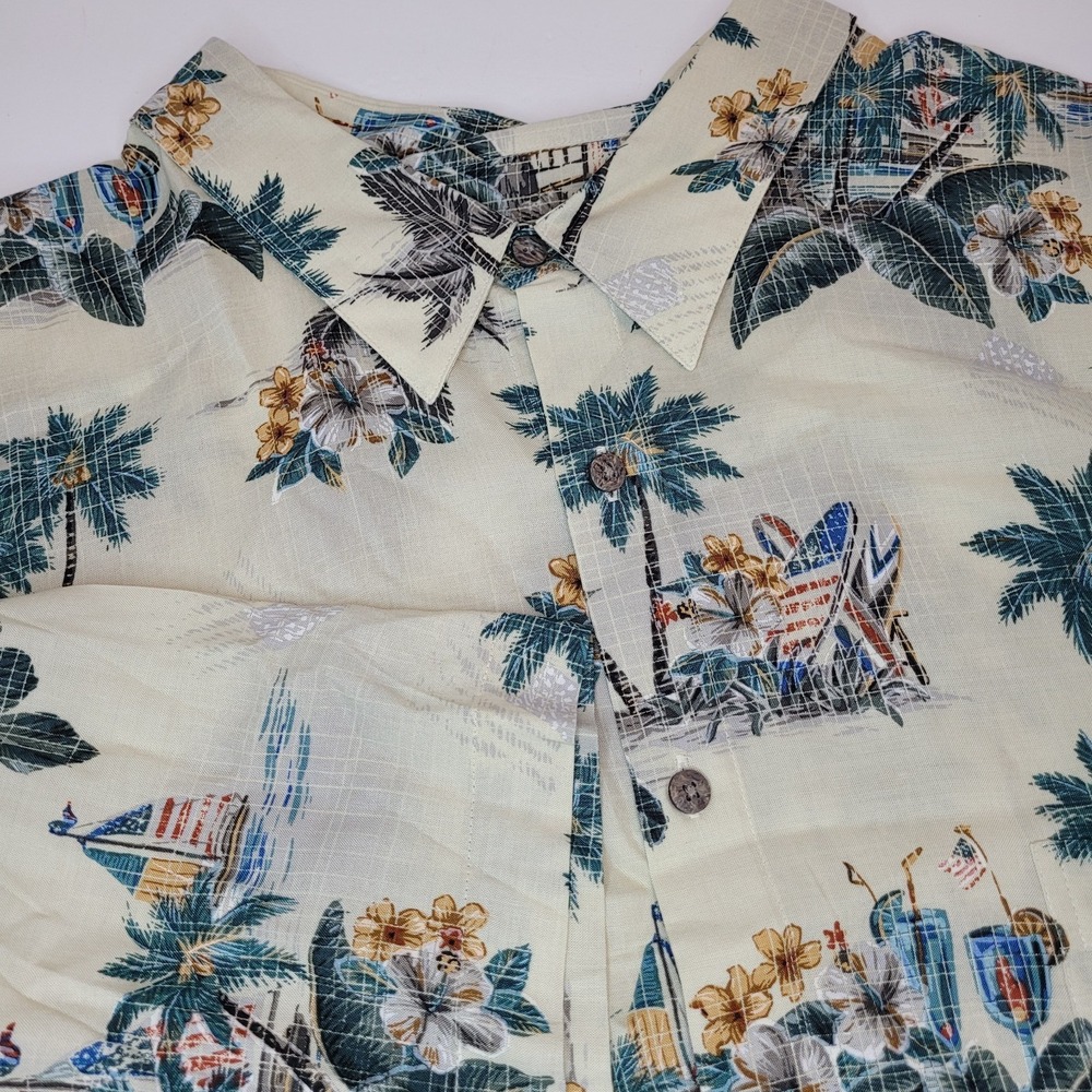 Batik Bay Shirt Men's 3XLT Big & Tall Palm Tree Tropical Island Beach NWT